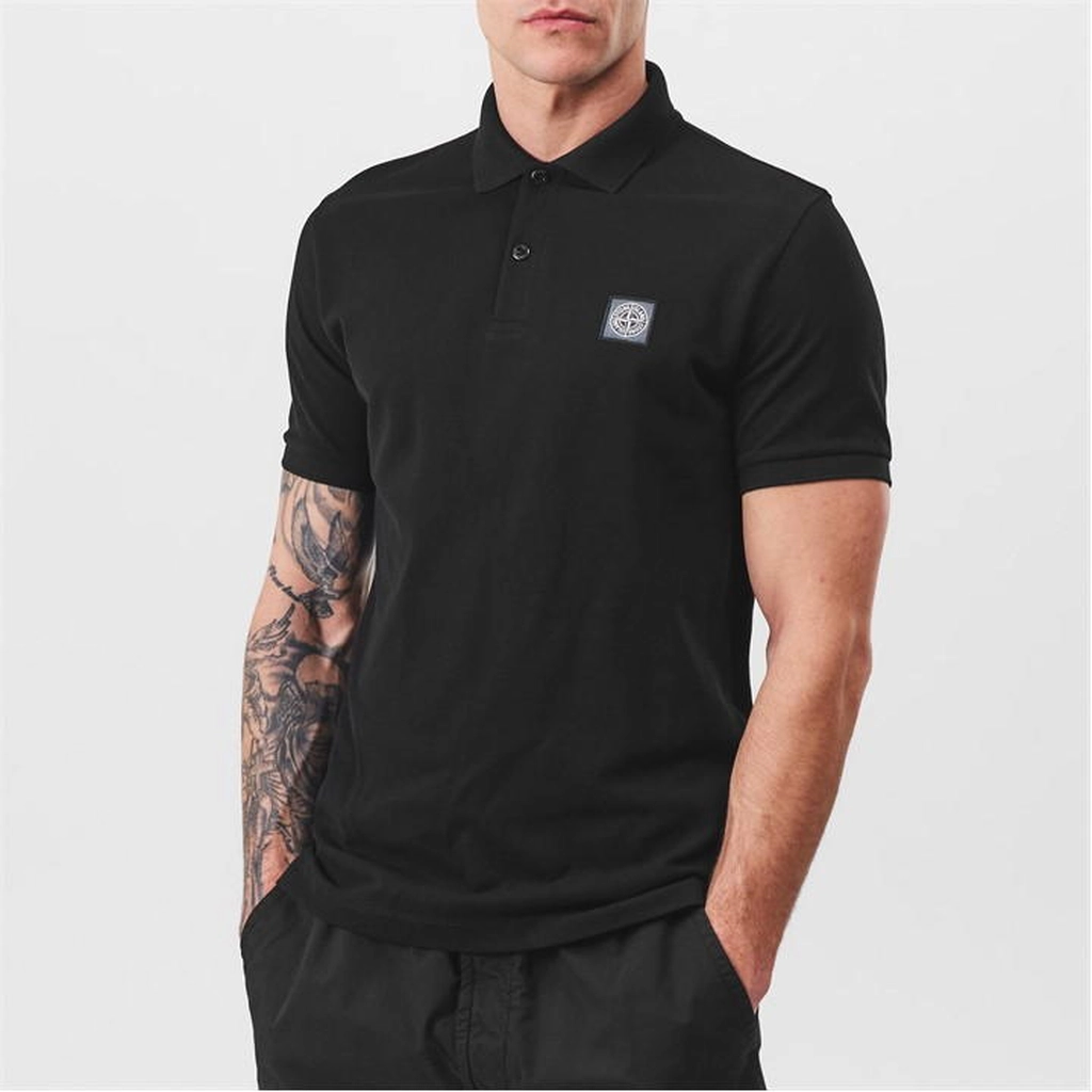 Stone Island Stone Logo Polo Sn44 - Black